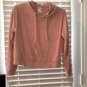 NWOT No Boundaries Junior's Knit Corduroy Pullover Ribbed / Hoodie Size L 11-13